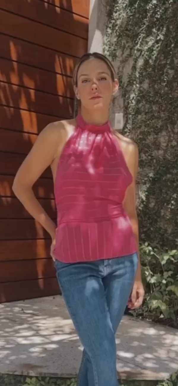 Blusa Frente Única- Fio de Lurex