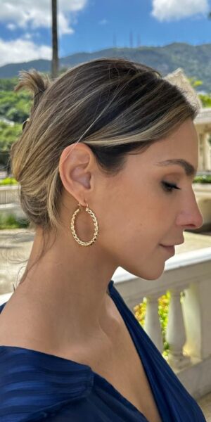 Brinco de Argola Banhado a Ouro